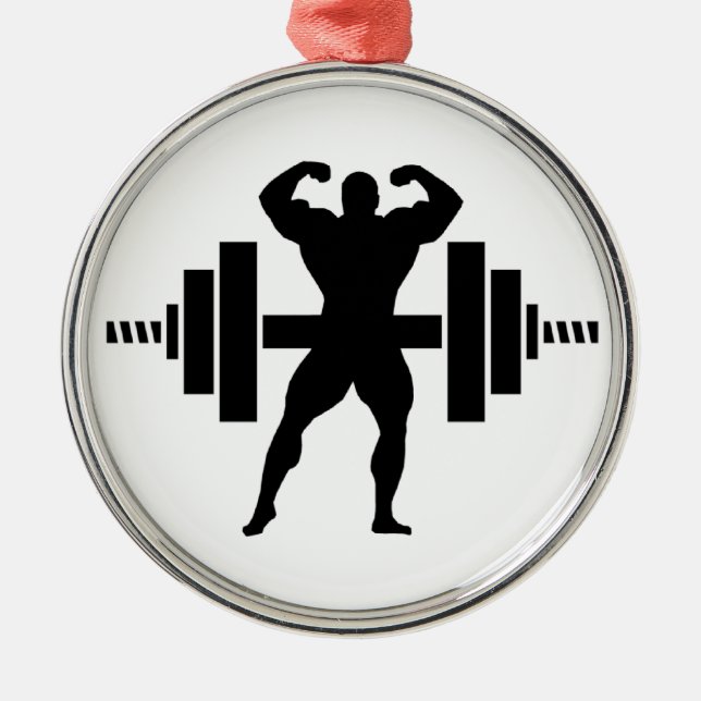 Bodybuilder Metal Ornament (Front)