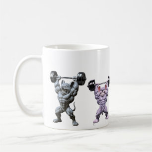 Bodybuilder Mouse Muscular Gym Character Coffee Mug