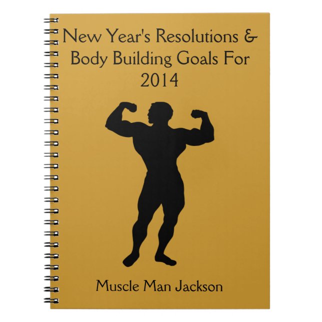 Bodybuilder Notebook Journal - Customisable (Front)