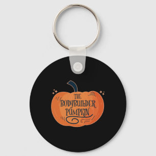 Bodybuilder Pumpkin Matching Halloween Pyjamas Fam Key Ring