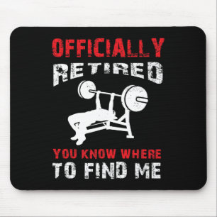 Bodybuilder Retirement Gift Retired Bodybuilding B Mouse Pad