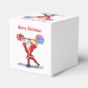 Bodybuilder Santa Claus with Christmas Gifts - Fun Favour Box