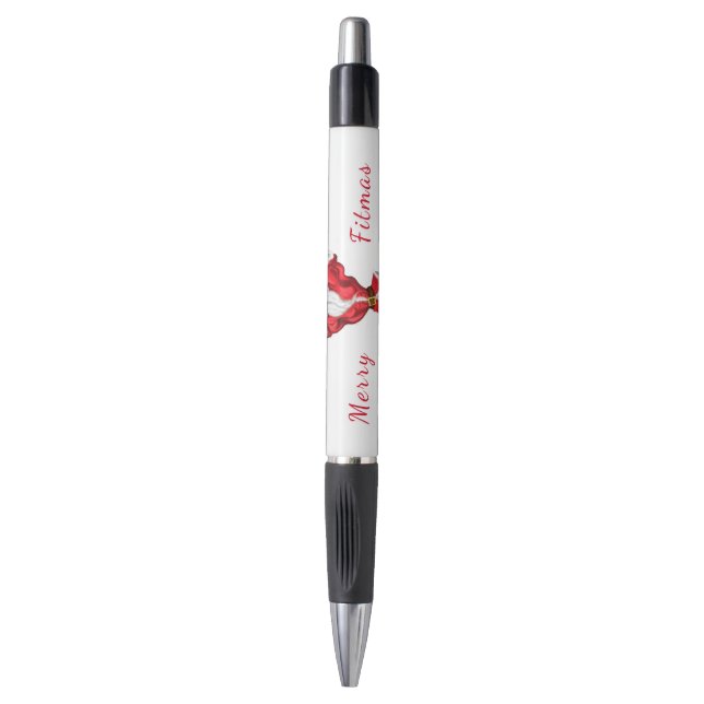 Bodybuilder Santa Funny Christmas Pen (Front Vertical)