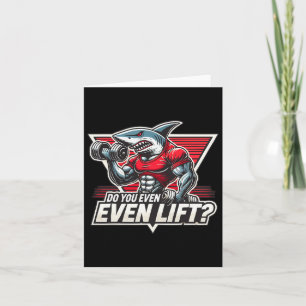 Bodybuilder Shark Lover Gym Fitness Workout Bodybu Card