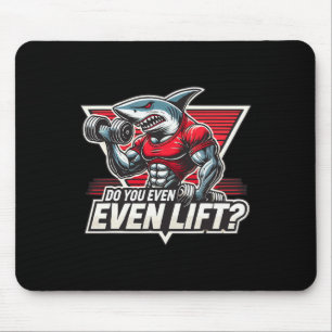 Bodybuilder Shark Lover Gym Fitness Workout Bodybu Mouse Pad