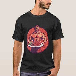 Bodybuilder With Steak Bodybuilder Bbq T-Shirt