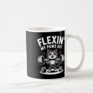 Bodybuilding Cat Owner Fitness Workout Gym Instruc Coffee Mug