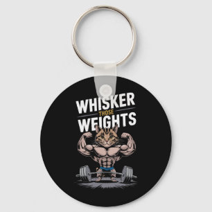 Bodybuilding Cat Owner Fitness Workout Gym Instruc Key Ring
