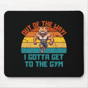 Bodybuilding Cat Weight Lifting For Men Women Mouse Pad