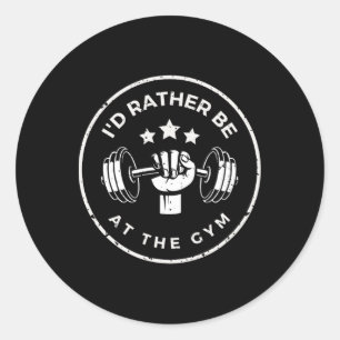 Bodybuilding classic round sticker