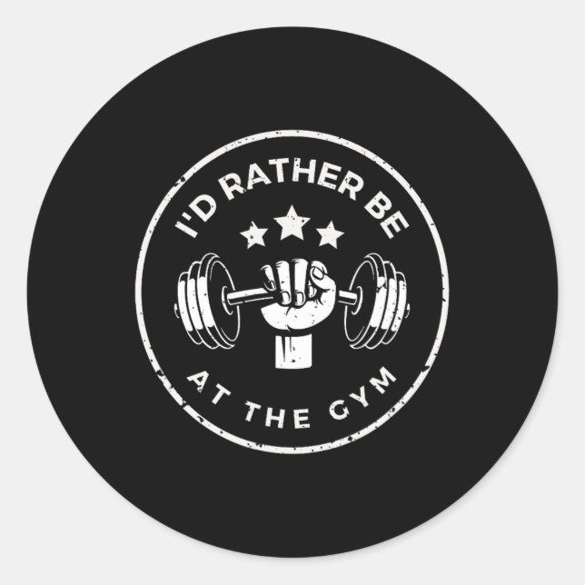 Bodybuilding  classic round sticker (Front)