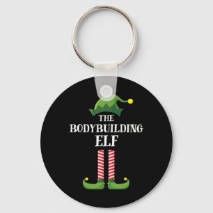 Bodybuilding Elf Matching Family Group Christmas P Key Ring