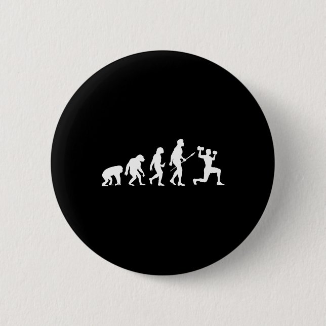 Bodybuilding Evolution Funny Bodybuilding Workout  6 Cm Round Badge (Front)