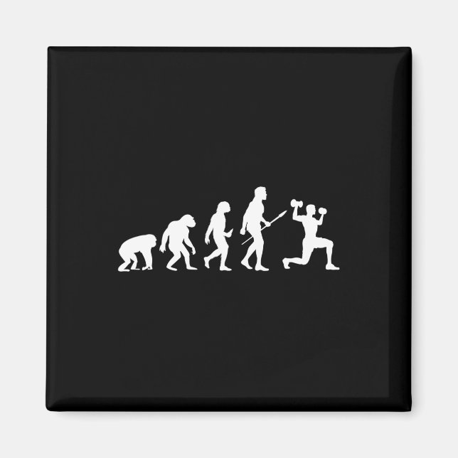 Bodybuilding Evolution Funny Bodybuilding Workout  Magnet (Front)