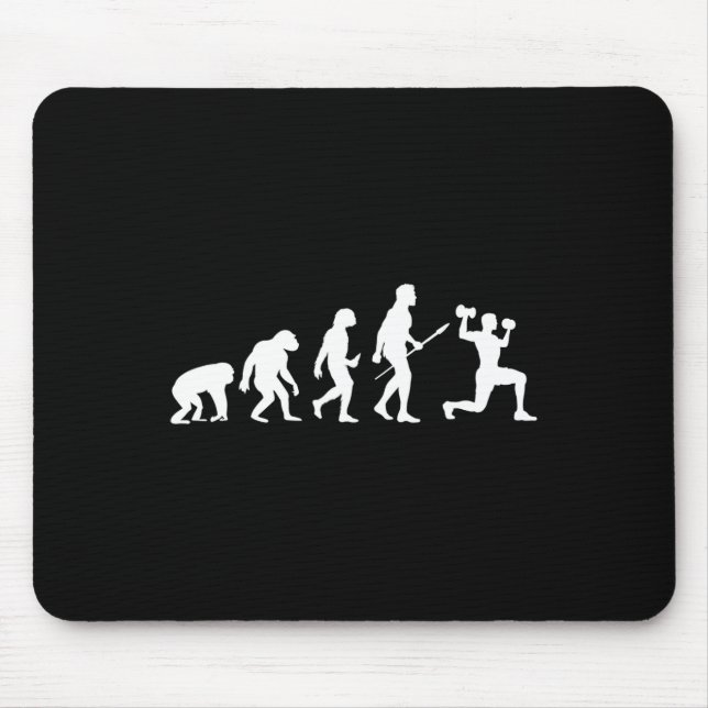Bodybuilding Evolution Funny Bodybuilding Workout  Mouse Pad (Front)