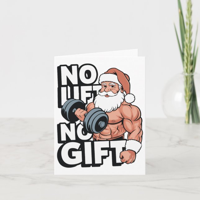 Bodybuilding Fitness Gym Christmas Gifts For Bodyb Card (Front)