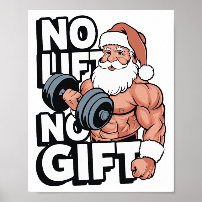 Bodybuilding Fitness Gym Christmas Gifts For Bodyb Poster (Front)