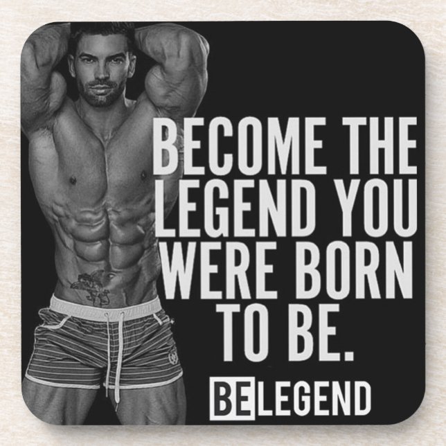 Bodybuilding Fitness Gym Workout Motivation Coaster (Front)