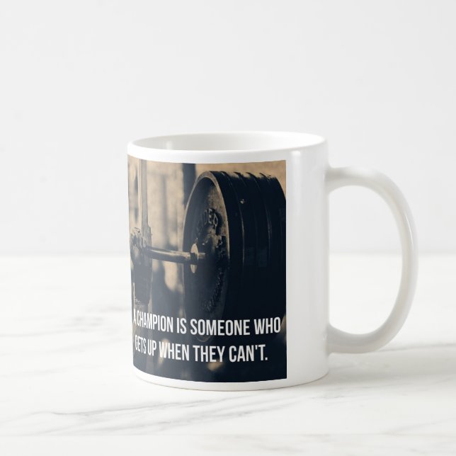 Bodybuilding Fitness Gym Workout Motivation Coffee Mug (Right)