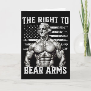 Bodybuilding Funny 4th Of July Dad Usa Flag 2nd Be Card