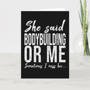 Bodybuilding funny sports gift card
