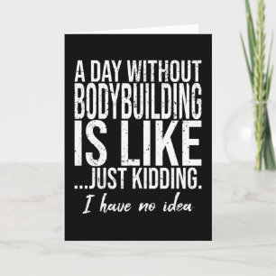 Bodybuilding funny sports gift card