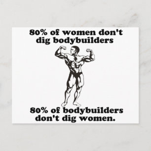 Bodybuilding Gay humour Postcard