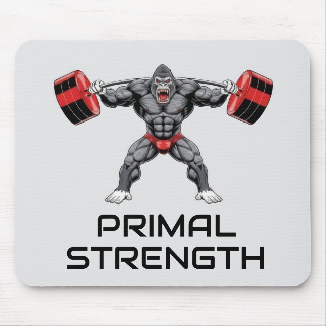 Bodybuilding Gorilla  Mouse Pad (Front)