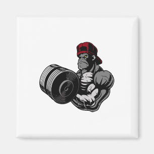 Bodybuilding Gorilla Workout Gym Strength Training Magnet