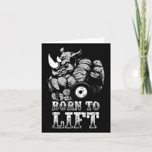 Bodybuilding Gym Fitness Training Muscle Rhino Gif Card