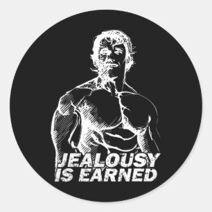 Bodybuilding Gym Inspiration Arnold Old School Gol Classic Round Sticker