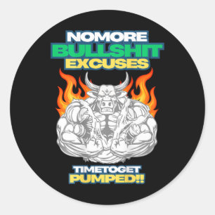 Bodybuilding Gym Lover Muscle Men And Muscle Woman Classic Round Sticker