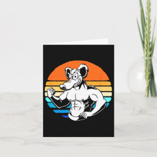 Bodybuilding Gym Lover Retro Gym Rat Card