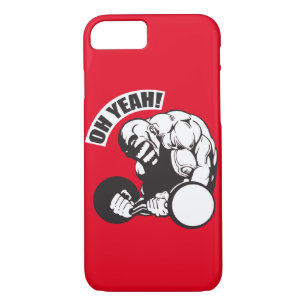 Bodybuilding Gym Workout - Bicep Curl - OH YEAH! iPhone 8/7 Case