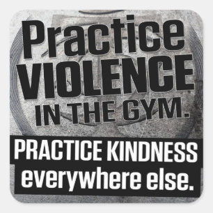 Bodybuilding Gym Workout Motivational Square Sticker