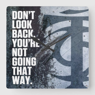 Bodybuilding Gym Workout Motivational Square Wall Clock