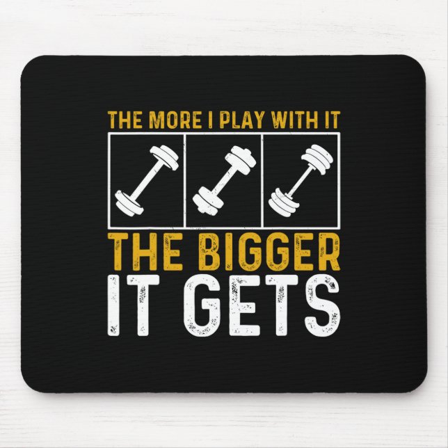 Bodybuilding Gym Workout Weightlifting Muscles Get Mouse Pad (Front)