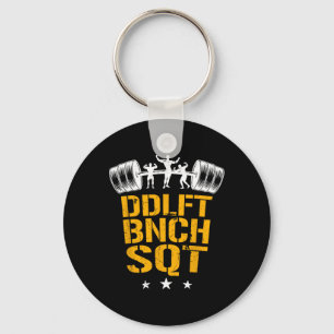 Bodybuilding Heavy Workout Squat Bench Press Deadl Key Ring