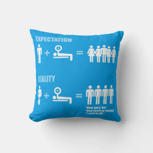 Bodybuilding Humour - Expectation vs Reality Cushion