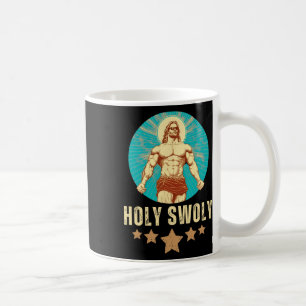 Bodybuilding Jesus Fitness Holy Swoly Funny Gym  Coffee Mug