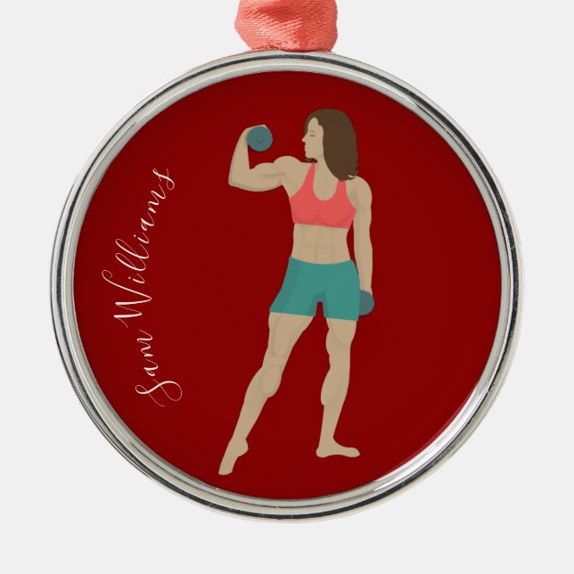 Bodybuilding Metal Ornament (Front)