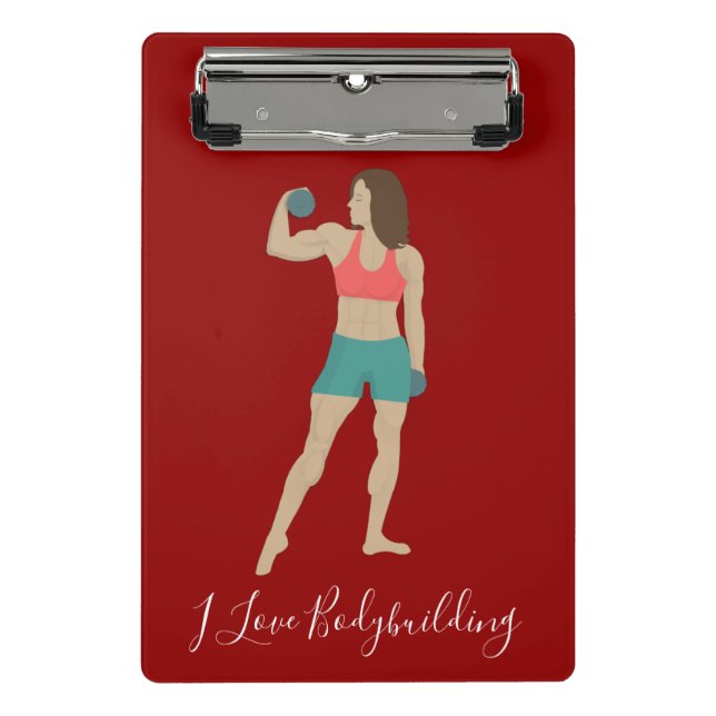 Bodybuilding Mini Clipboard (Front)