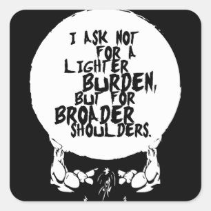 Bodybuilding Motivation - Broader Shoulders Square Sticker