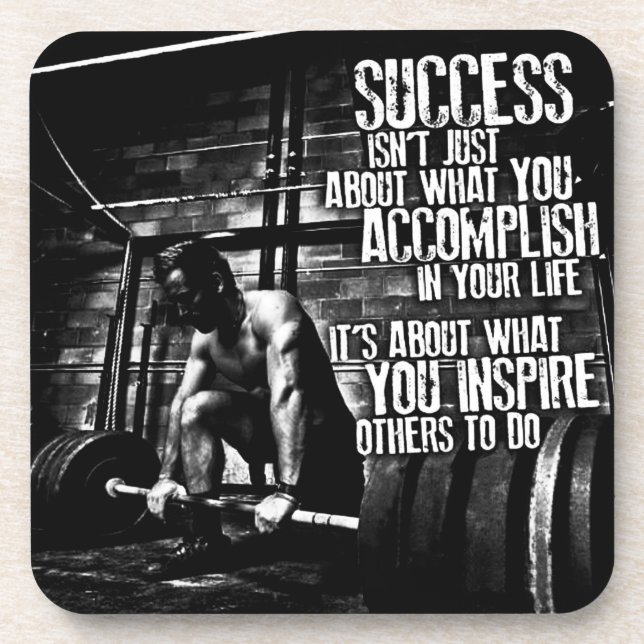 Bodybuilding Motivation Coaster (Front)