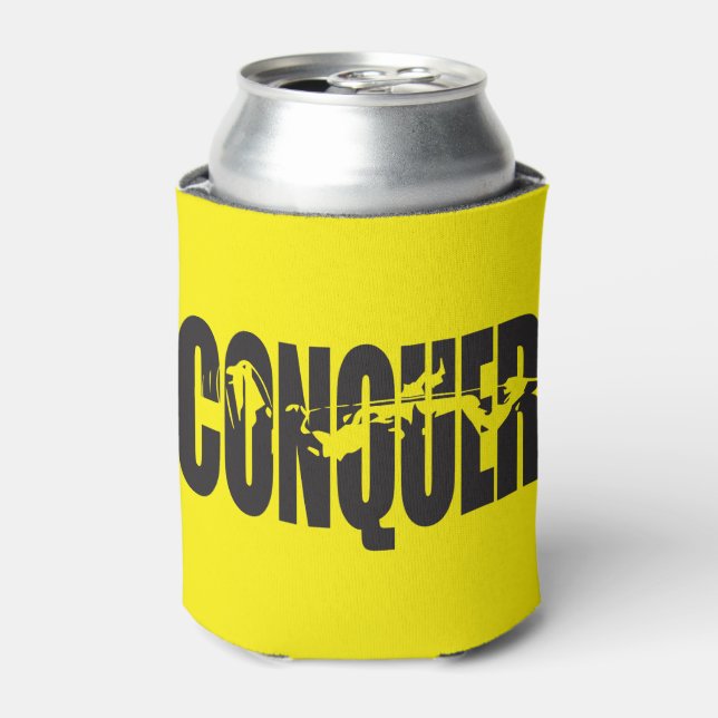 Bodybuilding Motivation - Conquer Can Cooler (Can Front)