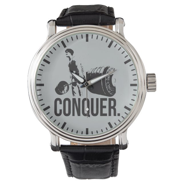Bodybuilding Motivation - Conquer Watch (Front)