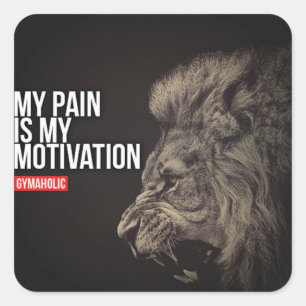Bodybuilding Motivation Square Sticker