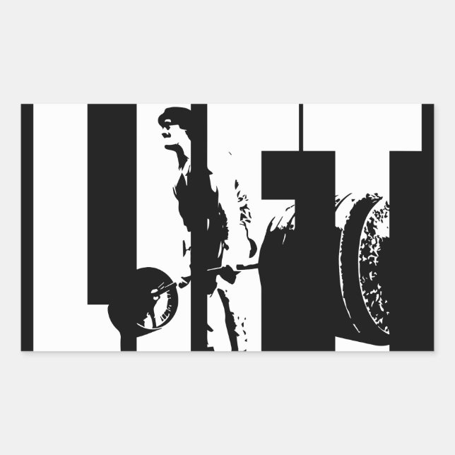 Bodybuilding Motivational Rectangular Sticker (Front)