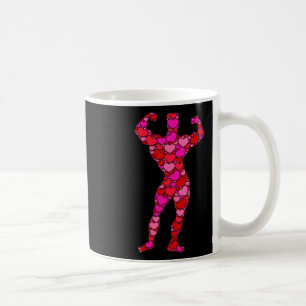 Bodybuilding Pink Red Heart Valentines Day Gift Bo Coffee Mug