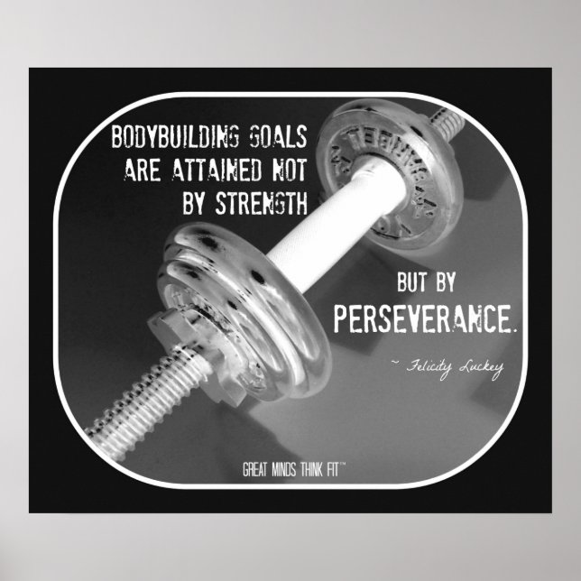 Bodybuilding Poster with Quote 006 (Front)